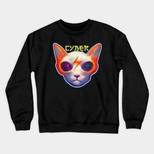 Cyber cat Crewneck Sweatshirt